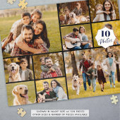 Einzigartig 10 FotoCollage Einfach Schwarz Puzzle