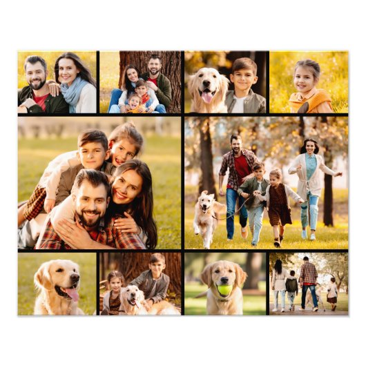 Einzigartig 10 FotoCollage Minimalistisch Einfach Fotodruck (Vorne)