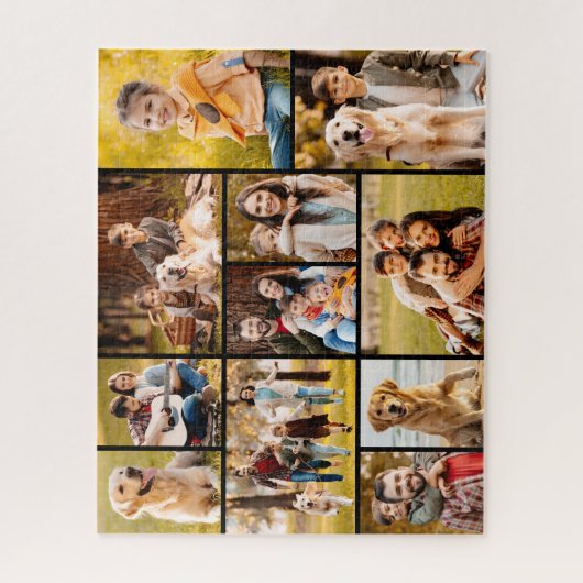 Einzigartig 11 Foto Collage Minimalistisch Einfach Puzzle (Vertikal)