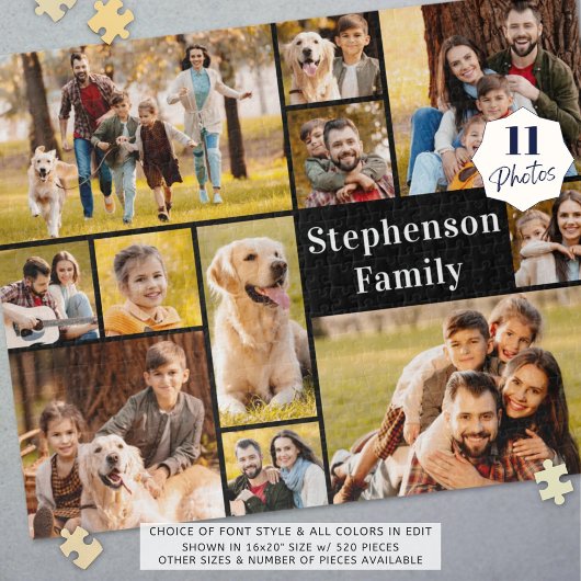 Einzigartig 11 FotoCollage Einfach Personalisiert Puzzle
