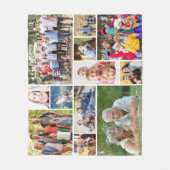 Einzigartig 12 Foto Collage Minimalistisch Einfach Fleecedecke (Vorderseite)