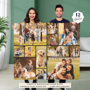 Einzigartig 12 Foto Collage Minimalistisch Einfach Fleecedecke