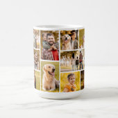 Einzigartig 12 Foto Collage Minimalistisch Einfach Kaffeetasse (Mittel)