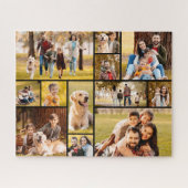 Einzigartig 12 Foto Collage Minimalistisch Einfach Puzzle (Horizontal)