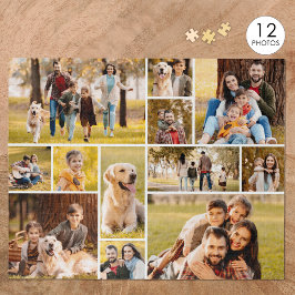 Einzigartig 12 Foto Collage Minimalistisch Einfach Puzzle