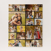 Einzigartig 14 FotoCollage Einfach Schwarz Puzzle (Vertikal)