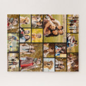 Einzigartig 17 Foto Collage Einfach Schwarz Puzzle (Horizontal)
