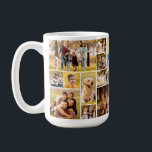 Einzigartig 21 Foto Collage Minimalistisch Einfach Kaffeetasse<br><div class="desc">Einzigartige 21 Foto Collage Minimalistisch einfache Kaffee-Tasse. Genießen Sie Ihre Lieblingssongs mit Ihrer Tasse Freude, indem Sie diese einzigartige und unterhaltsame Tasse für Fotos erstellen, die dieses leicht hochzuladende Foto-Collage-Template mit 21 Bildern in verschiedenen Formen und Größen für eine große Auswahl an fotografischen Themen verwendet. Personalisieren Sie Ihren benutzerdefinierten Text...</div>