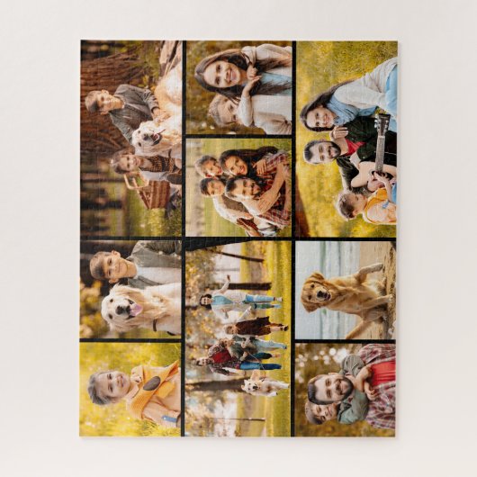 Einzigartig 9 FotoCollage Minimalistisch Einfach S Puzzle (Vertikal)