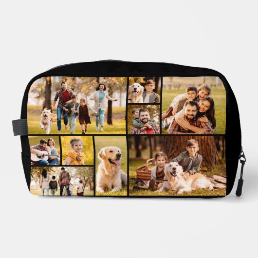 Einzigartig 9FotoCollage Minimalistisch einfach Waschbeutel (Vorderseite)