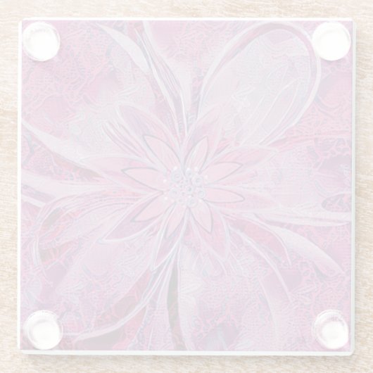 Einzigartig als Blume Glasuntersetzer (Rückseite)