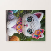 Einzigartig Amigurumi Kitty: Adorable White Cat Cr Puzzle (Horizontal)