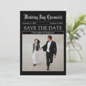 Einzigartig anpassbare Minimalistische QR Code Zei Save The Date (Stehend Vorderseite)