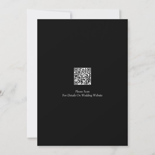 Einzigartig anpassbare Minimalistische QR Code Zei Save The Date (Rückseite)