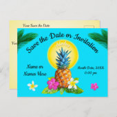 Einzigartig auf Hawaii: Speichern Sie die Datumska Ankündigungspostkarte (Vorne/Hinten)