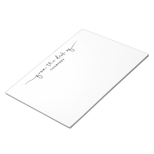 Einzigartig aus dem Schreibtisch des Schwarz-weiße Notizblock (angewinkelt)