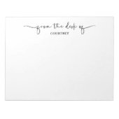 Einzigartig aus dem Schreibtisch des Schwarz-weiße Notizblock (Vorderseite)