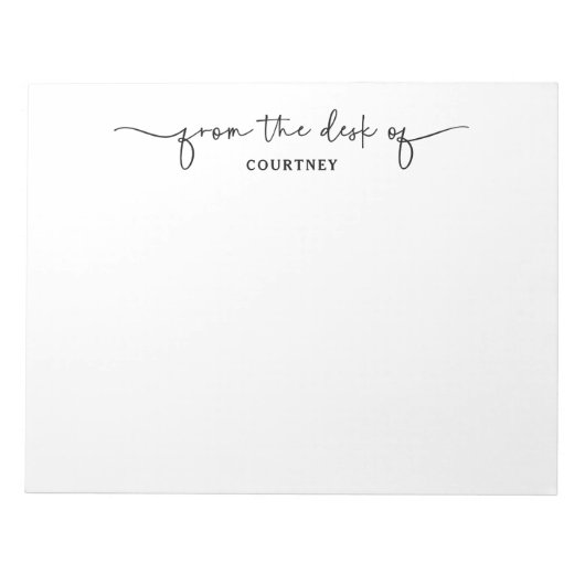 Einzigartig aus dem Schreibtisch des Schwarz-weiße Notizblock (Vorderseite)