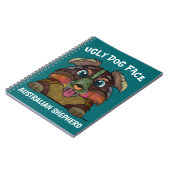 Einzigartig australische Shepherd hässliches Hunde Notizblock (Linke Seite)