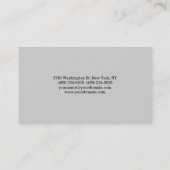 Einzigartig Beruflich Visitenkarte (Rückseite)