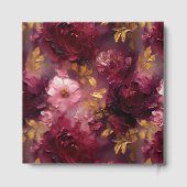 Einzigartig Blush Burgundy Gold Boho Wedding Gäste Gästebuch (Rückseite)