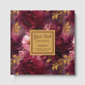 Einzigartig Blush Burgundy Gold Boho Wedding Gäste Gästebuch (Vorderseite)