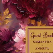 Einzigartig Blush Burgundy Gold Boho Wedding Gäste Gästebuch