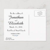 Einzigartig Boho Chic Save the Date Ankündigungspostkarte (Rückseite)