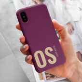 Einzigartig Bold Monogram Typografie Burgundy Case-Mate iPhone Hülle