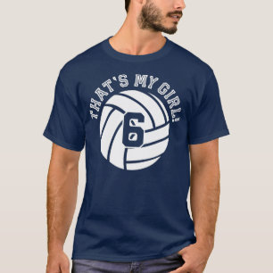 Einzigartig, dass meine Girl #6 Volleyball Mama od T-Shirt
