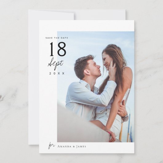 Einzigartig Daten mit Foto speichern Einladung (Vorderseite)