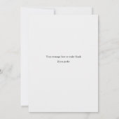 Einzigartig Daten mit Foto speichern Einladung (Rückseite)