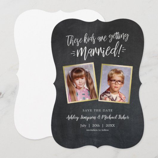 Einzigartig Daten speichern - Alte Foto Save The Date (Vorne/Hinten)