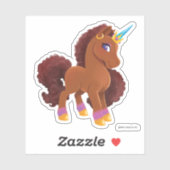 Einzigartig die Stehende Stolz des Einhorns Aufkleber (Blatt)