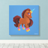 Einzigartig die Stehende Stolz des Einhorns Leinwanddruck (Insitu (Holzboden))