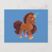 Einzigartig die Stehende Stolz des Einhorns Postkarte (Vorderseite)
