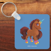 Einzigartig die Stehende Stolz des Einhorns Schlüsselanhänger (Vorderseite)