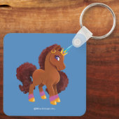 Einzigartig die Stehende Stolz des Einhorns Schlüsselanhänger (Rückseite)