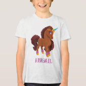 Einzigartig die Stehende Stolz des Einhorns Tri-Blend Shirt (Vorderseite)