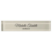 Einzigartig Elegant Minimal Moderne Script Kalligr Namensplakette (Vorderseite)