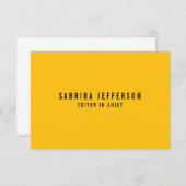 Einzigartig Elegant Schlicht Einfach Minimal Gelb Begleitkarte (Vorne/Hinten)