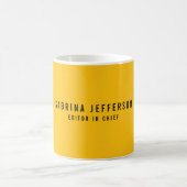 Einzigartig Elegant Schlicht Einfach Minimal Gelb Kaffeetasse (Mittel)