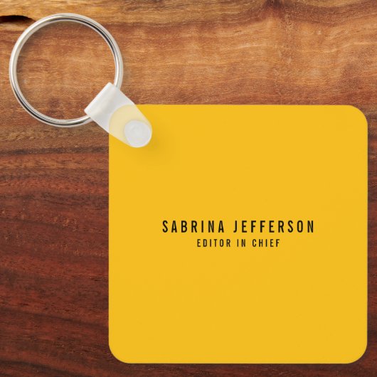 Einzigartig Elegant Schlicht Einfach Minimal Gelb Schlüsselanhänger (Vorderseite)