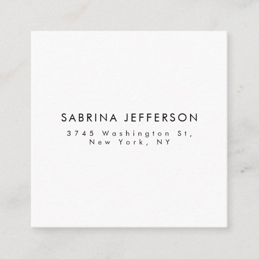 Einzigartig Elegant Schlicht Einfach Minimalistisc Begleitkarte (Vorderseite)