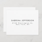 Einzigartig Elegant Schlicht Einfach Minimalistisc RSVP Karte (Vorne/Hinten)