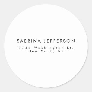 Einzigartig Elegant Schlicht Einfach Minimalistisc Runder Aufkleber