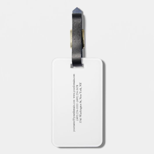 Einzigartig elegant Schlicht Gepäckanhänger (Rückseite vertikal)