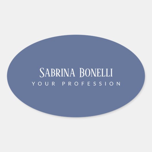 Einzigartig elegant Schlicht Ovaler Aufkleber (Vorderseite)