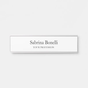 Einzigartig elegant Schlicht Türschild