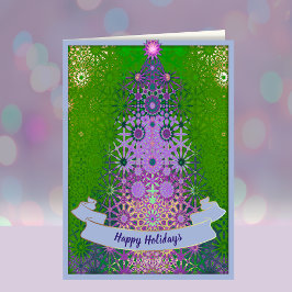 Einzigartig eleganter Weihnachtsbaum Feiertagskarte